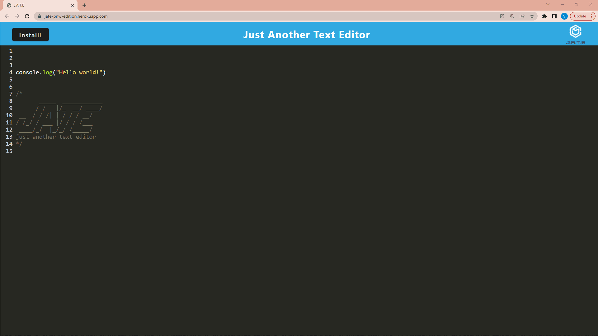 Online Text Editor that can also be ran offline